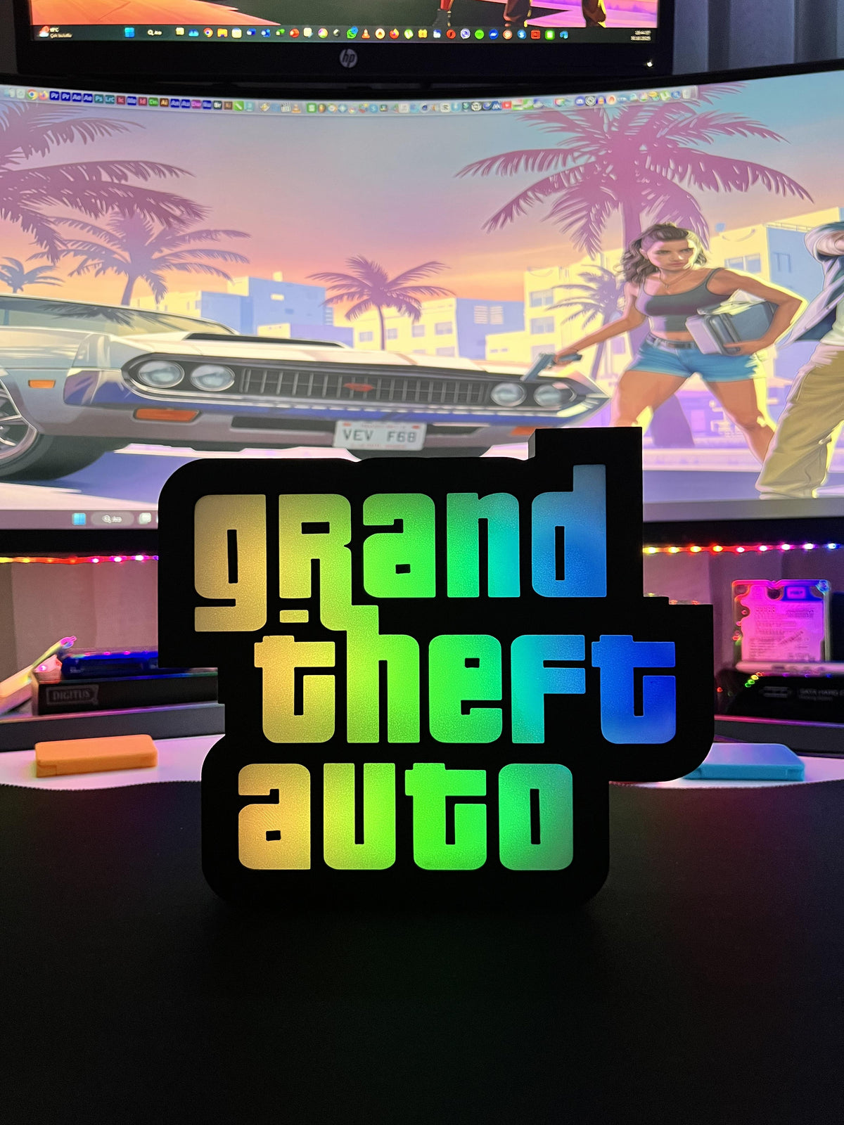 Grand Theft Auto Logo GTA Masaüstü Aydınlatma Aksesuarı