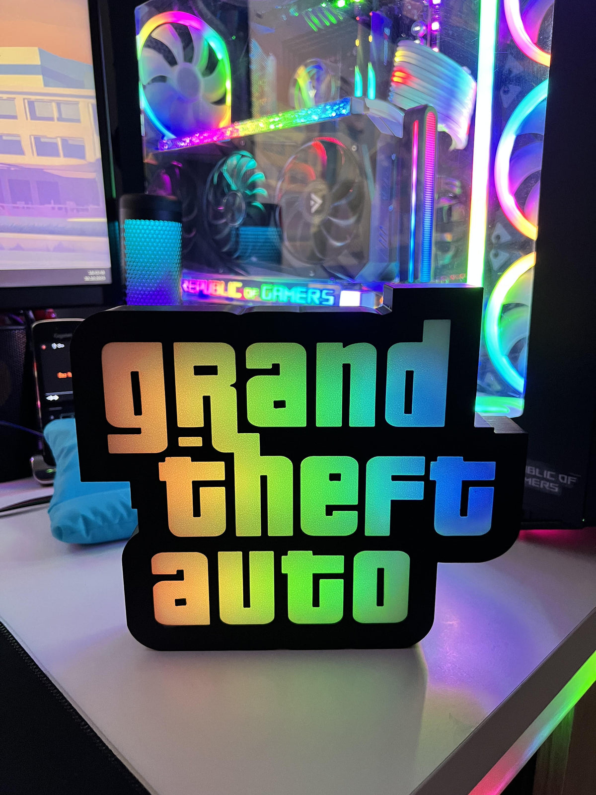 Grand Theft Auto Logo GTA Masaüstü Aydınlatma Aksesuarı