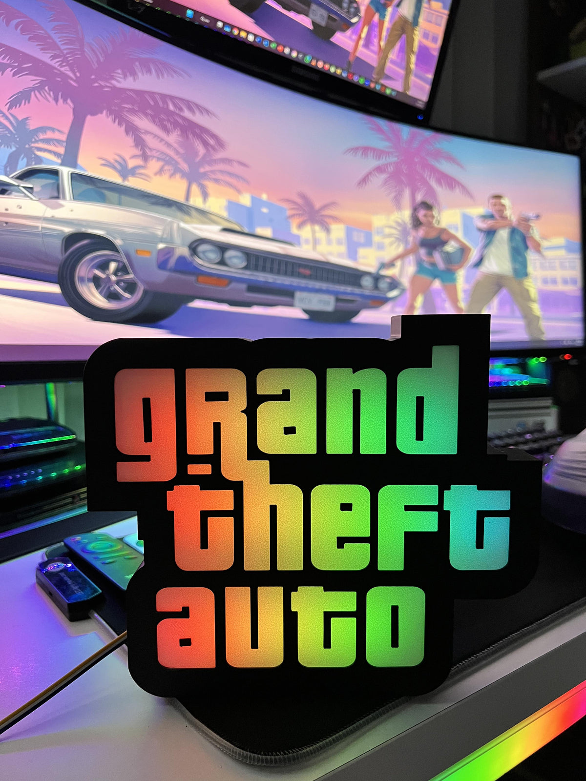 Grand Theft Auto Logo GTA Masaüstü Aydınlatma Aksesuarı