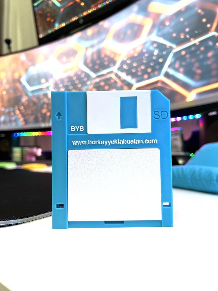 Disket Kişiye Özel Yazı Yazılabilir SD Kart / Micro SD Kart Organizatör / Saklama Kutusu