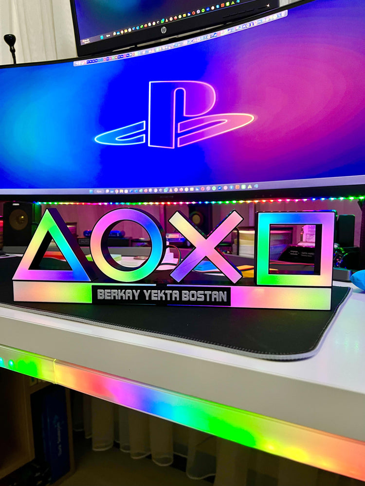 Playstation Icon Kişiye Özel Masaüstü Aydınlatma Aksesuarı