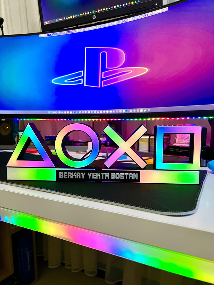 Playstation Icon Kişiye Özel Masaüstü Aydınlatma Aksesuarı