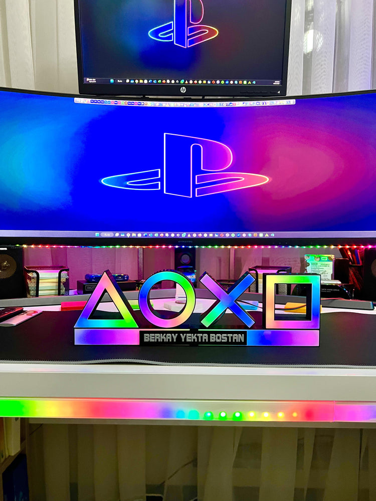 Playstation Icon Kişiye Özel Masaüstü Aydınlatma Aksesuarı