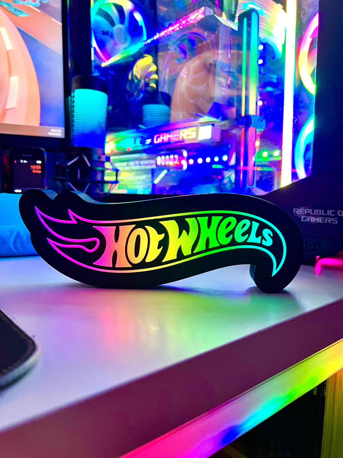 Hot Wheels Masaüstü / Duvar Aydınlatma Aksesuarı