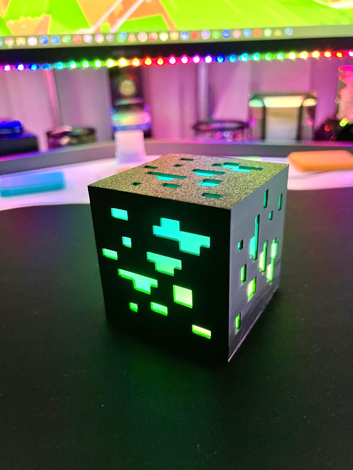 Küp Minecraft Masaüstü Aydınlatma Aksesuarı