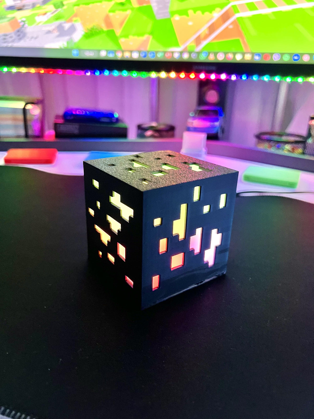 Küp Minecraft Masaüstü Aydınlatma Aksesuarı