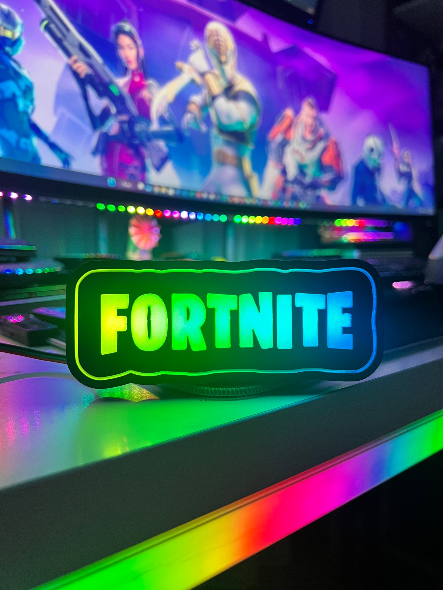 Fortnite Logo Masaüstü Aydınlatma Aksesuarı