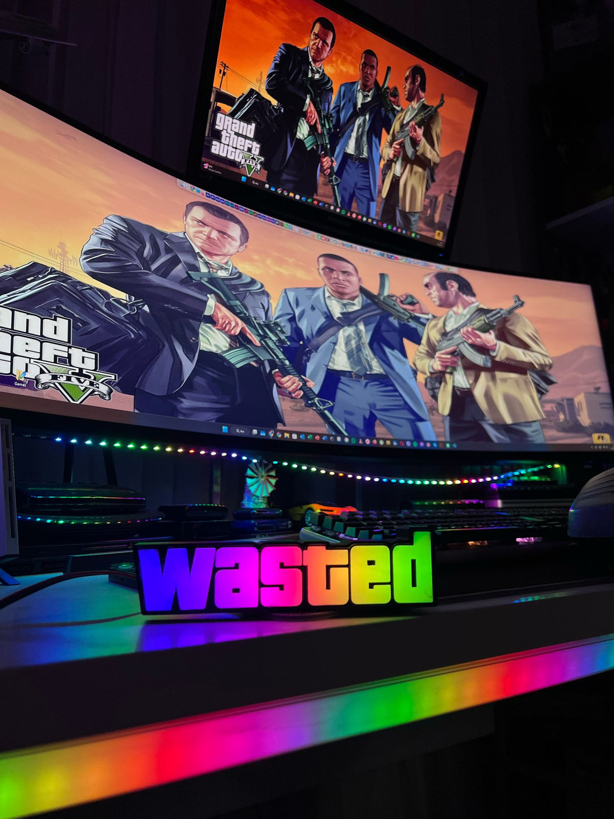 GTA Wasted Logo Masaüstü Aydınlatma Aksesuarı
