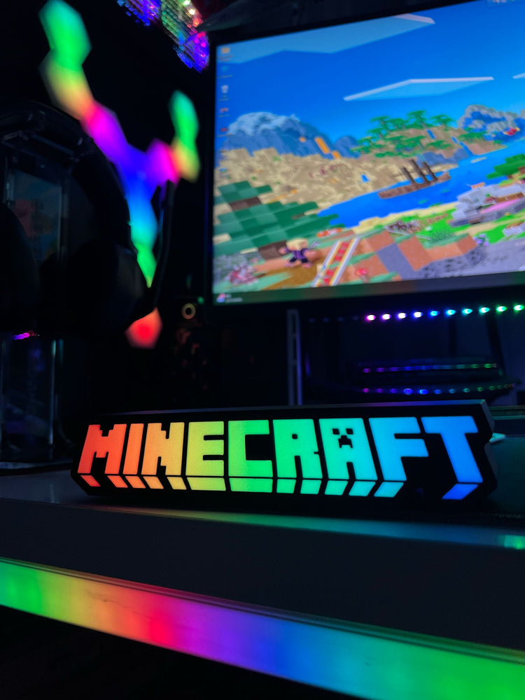 Minecraft Logo Masaüstü Aydınlatma Aksesuarı