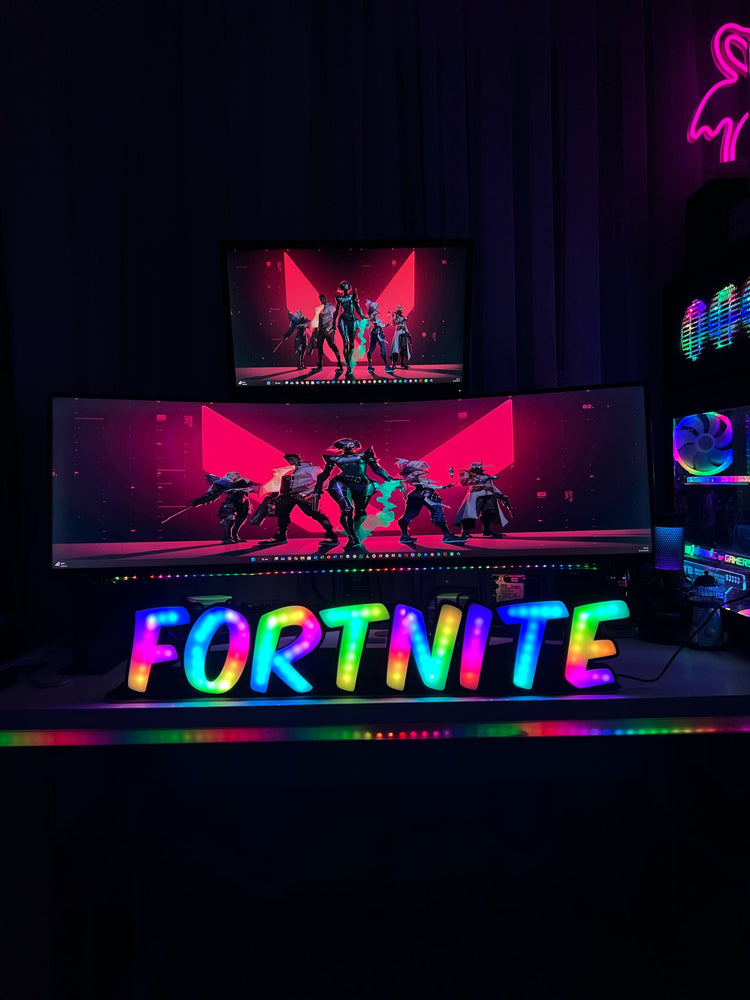 Fortnite Yazı Tasarımı Duvar Aydınlatma Aksesuarı
