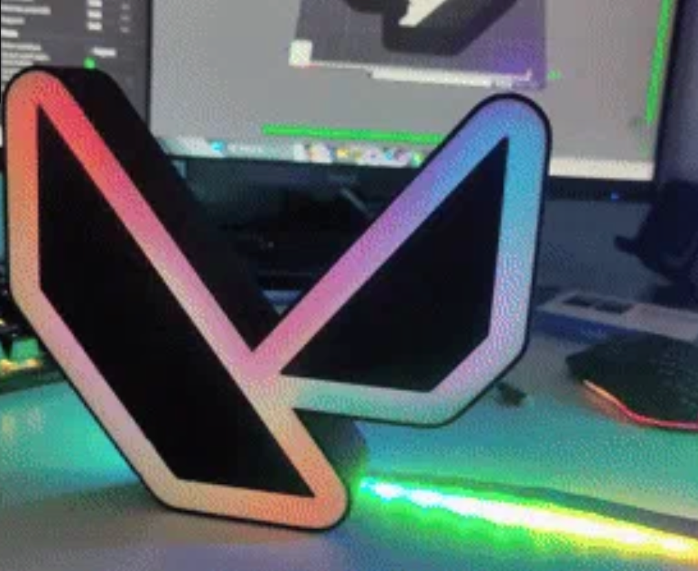 Valorant Logo Masaüstü Aydınlatma Aksesuarı 2