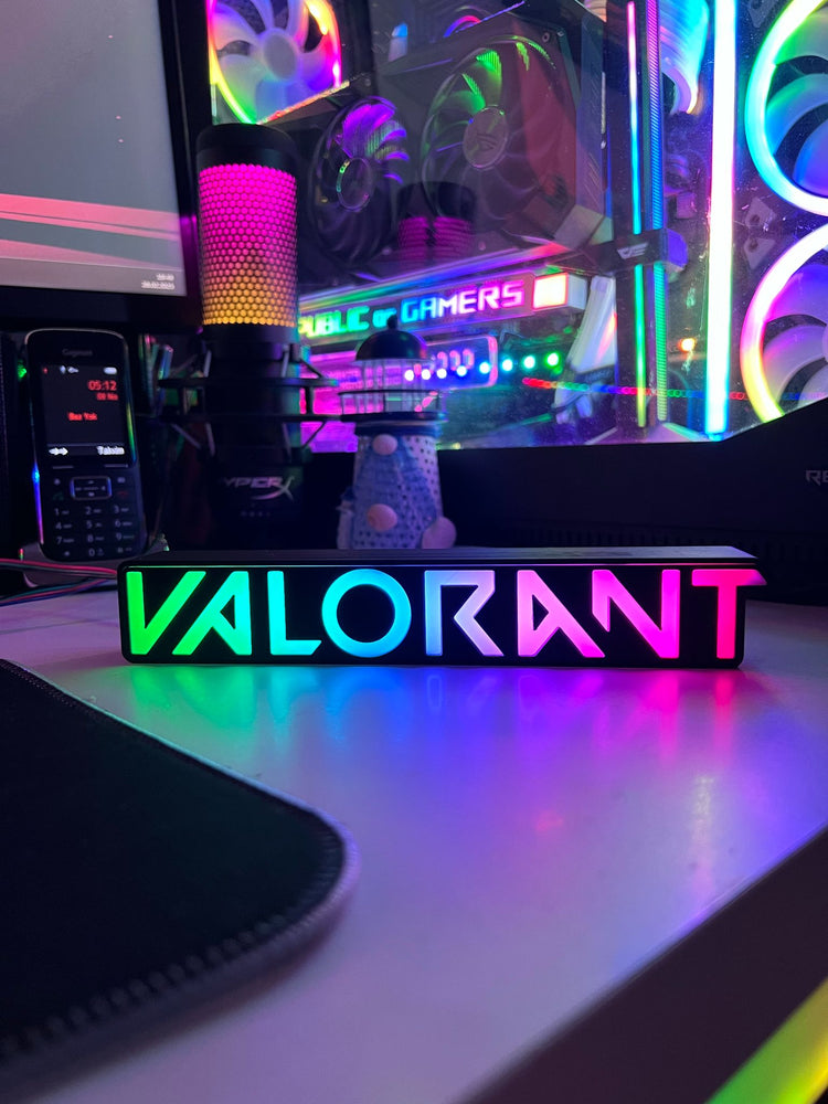 Valorant Logo Masaüstü Aydınlatma Aksesuarı