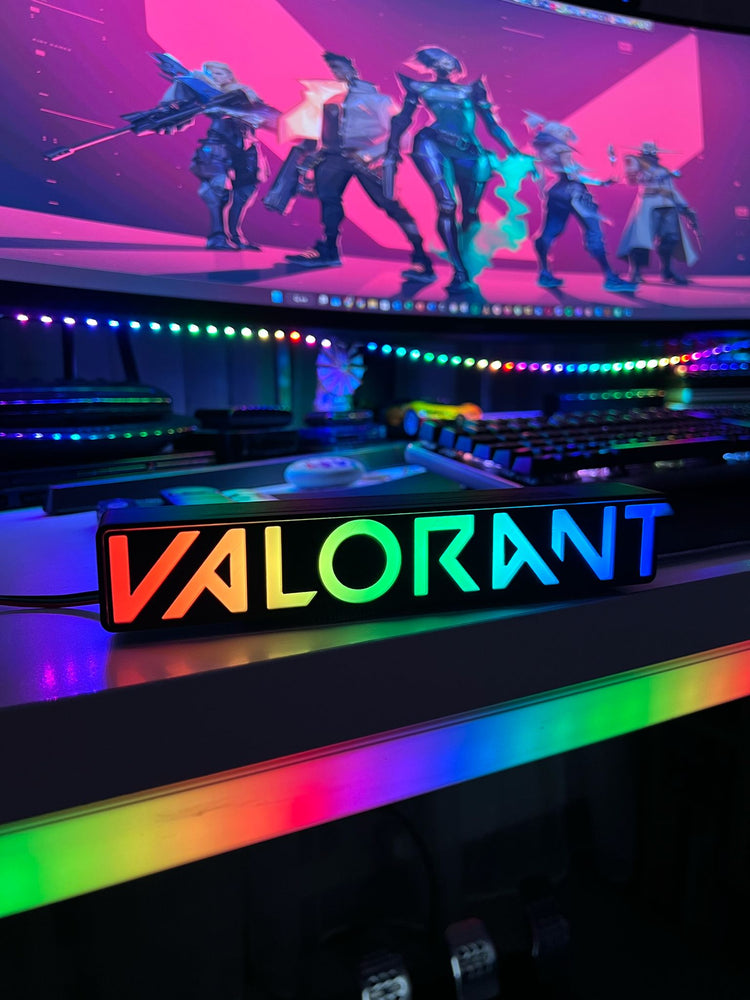 Valorant Logo Masaüstü Aydınlatma Aksesuarı