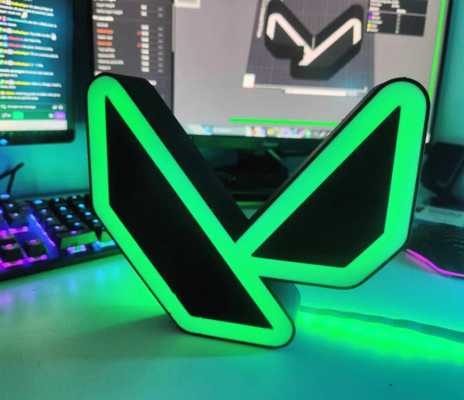 Valorant Logo Masaüstü Aydınlatma Aksesuarı 2