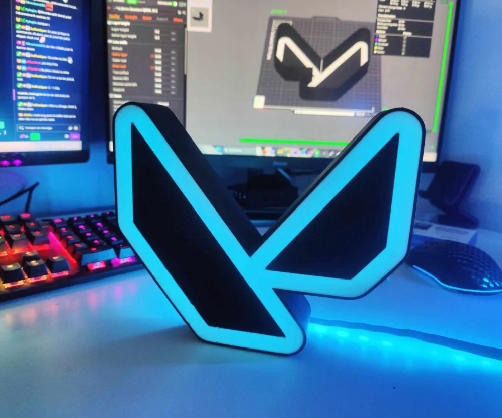 Valorant Logo Masaüstü Aydınlatma Aksesuarı 2