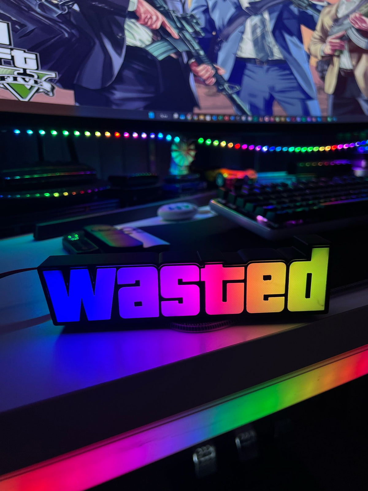 GTA Wasted Logo Masaüstü Aydınlatma Aksesuarı