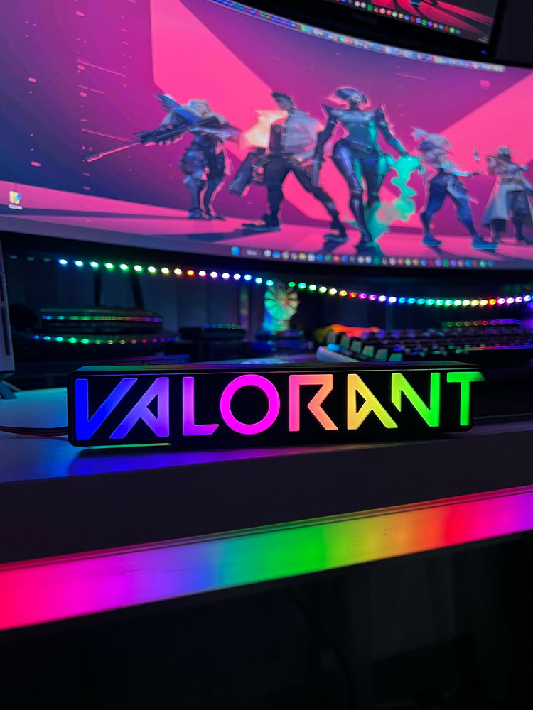 Valorant Logo Masaüstü Aydınlatma Aksesuarı